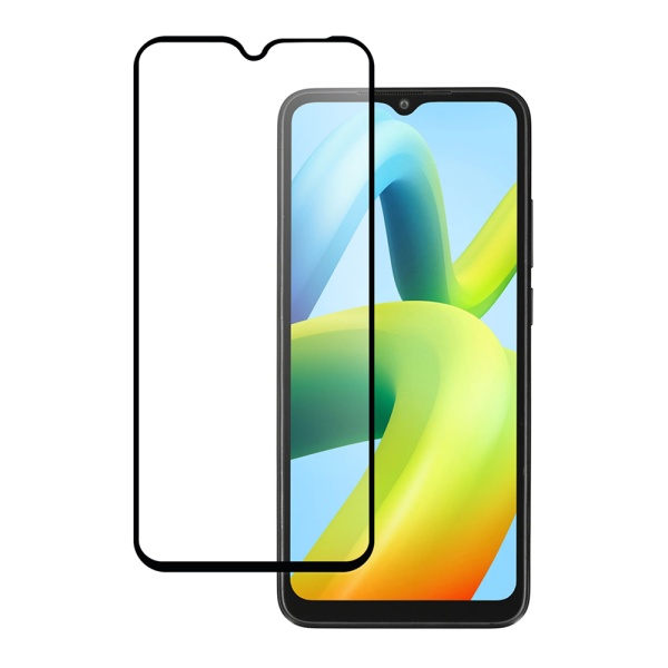 Стекло защитное PERO Full Glue для Redmi A2+, черное